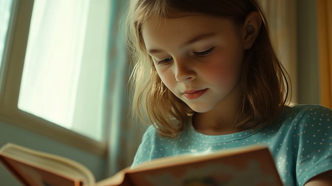 A Young Child Reading a Book, Practicing Phonemic Awareness to Boost Early Reading Skills